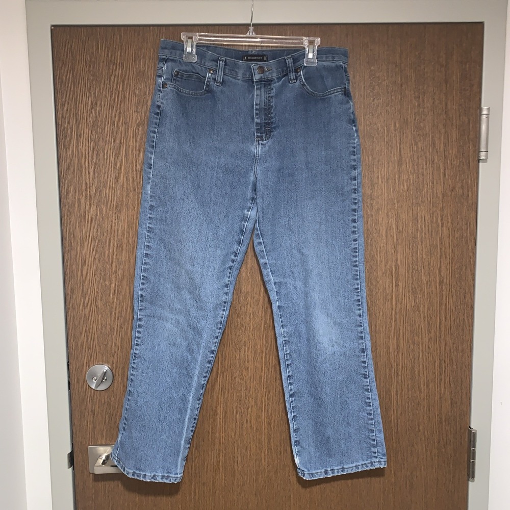 Women's LEE Relaxed Fit Denim Jeans Bootcut Jeans Stretch Denim Size 12 SHORT